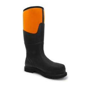 Bison Neo Rubber Neoprene Safety Gumboot Black Grey