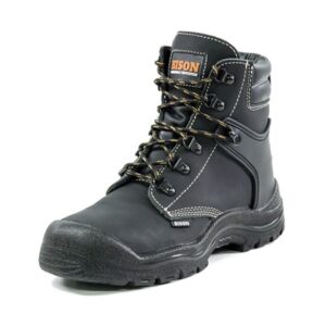 wolf lace up safety boot black